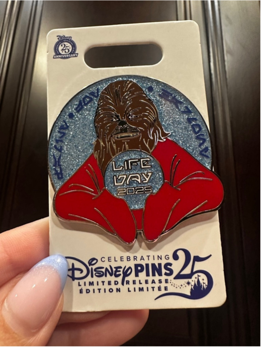 Disney Parks 2025 Star Wars Life Day Chewbacca LR Pin New